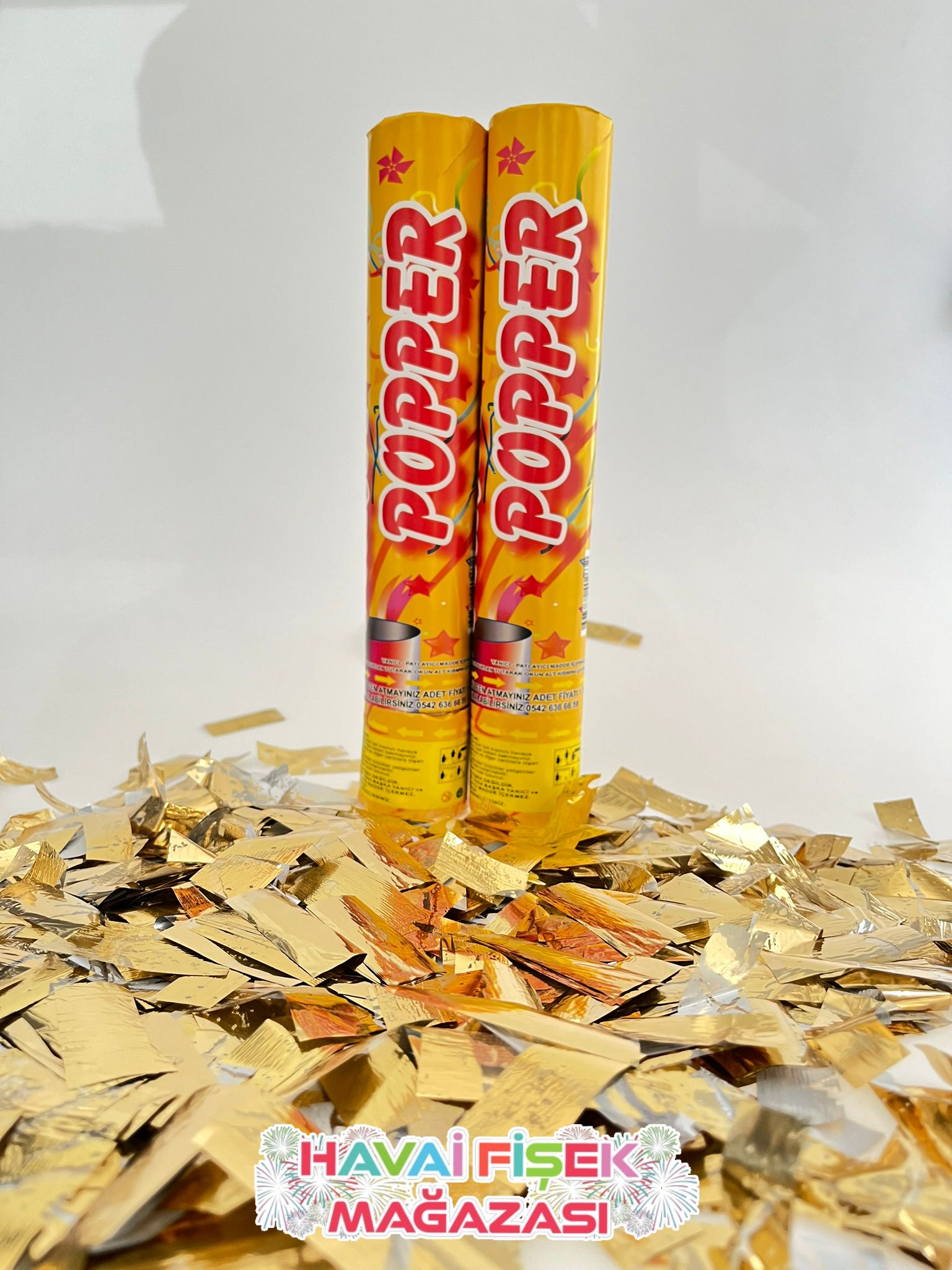 30 CM METAL GOLD KONFETİ